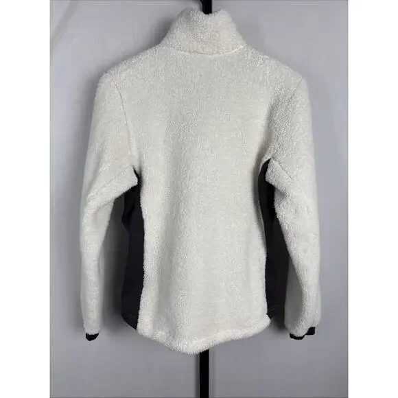 Helly Hansen Fleece Jacket Women's Small White High Pile Full Zip Stretch Panels - Picture 7 of 12